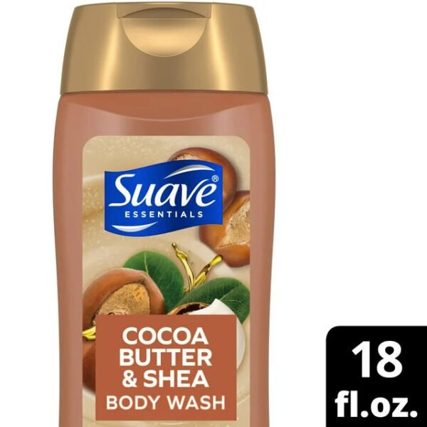 Suave Essentials Gentle Body Wash, Cocoa Butter & Shea